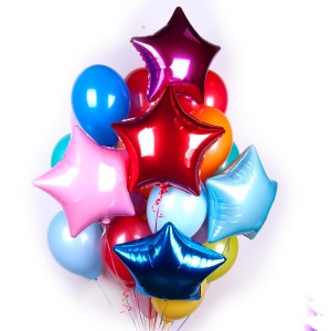 Букет из шаров со звездами "Разноцветный"